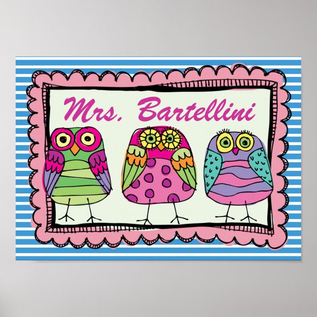 Escola / Professora / Poster de sala de aula - SRF (Frente)