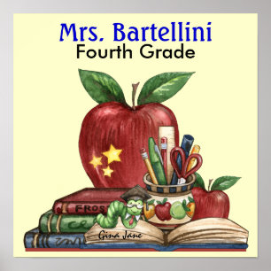 Escola / Professora / Poster de sala de aula - SRF