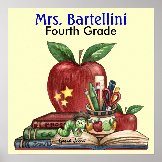 Escola / Professora / Poster de sala de aula - SRF (Frente)