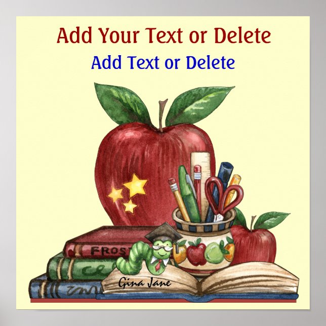 Escola / Professora / Poster de sala de aula - SRF (Frente)