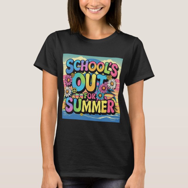 escolas para camiseta de verão (Frente)