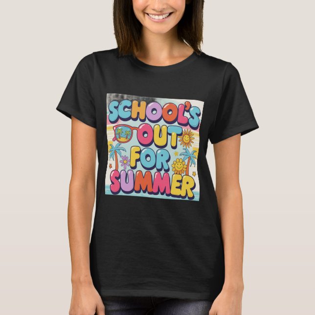 escolas para camiseta de verão (Frente)