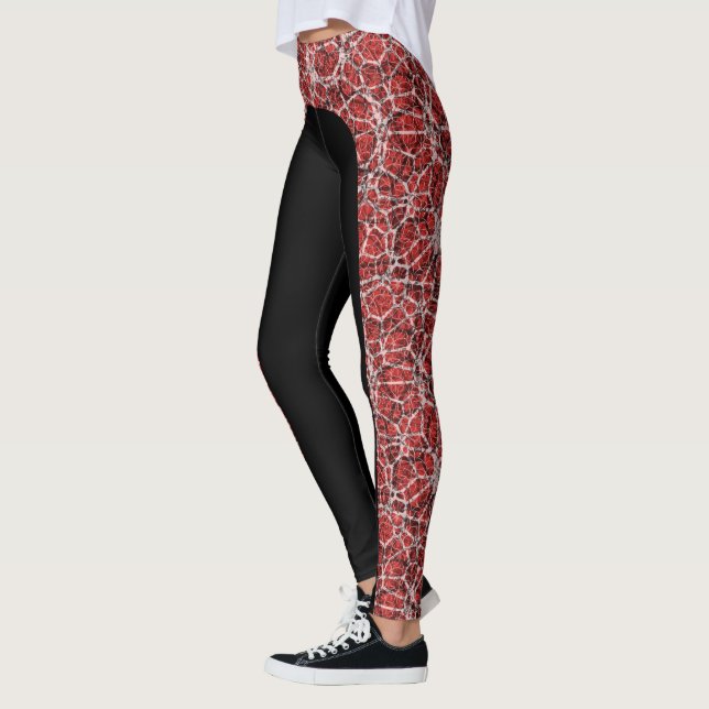 Escolha as leggings de efeito Craquelure colorido (Esquerda)
