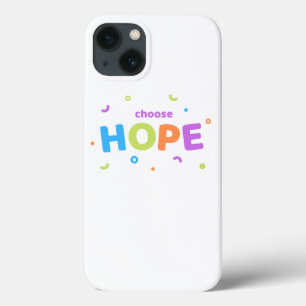 escolha capa de iphone 13 esperança-citação inspir