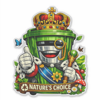 Escolha da Natureza - Adesivo Impermeável para Lix