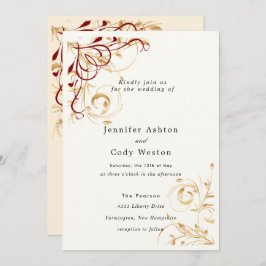 Escolha de Cores Douradas Elegantes do Convite de 