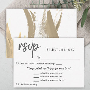 Escolha de Menu de Casamento Flor de Tulipa Dourad