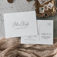 Escolha de Menu Minimalista Chique RSVP 