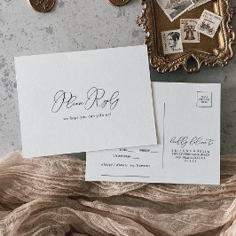 Escolha de Menu Minimalista Chique RSVP