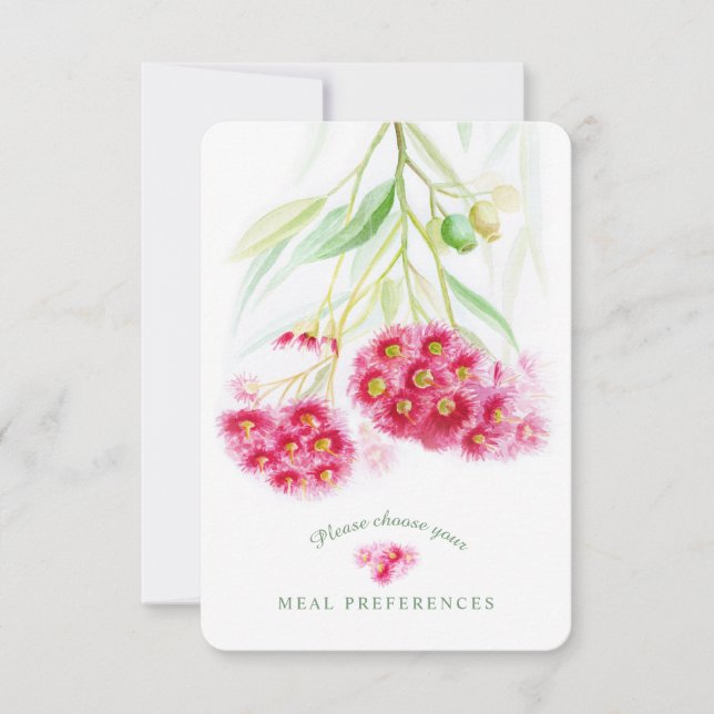 Escolha de refeição de casamento cartões de respos (Frente)