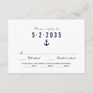 Escolha de refeição do Cartão RSVP de Casamento Ná