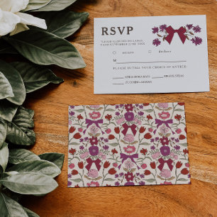 Escolha de refeição RSVP de Casamento Floral do Ar