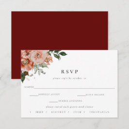 Escolha de RSVP para a Refeição do Casamento Flora