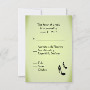 Escolha do Menu de Casamento Verde do Tema Música