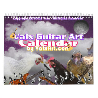 Escolha este calendário de ValxArt da guitarra