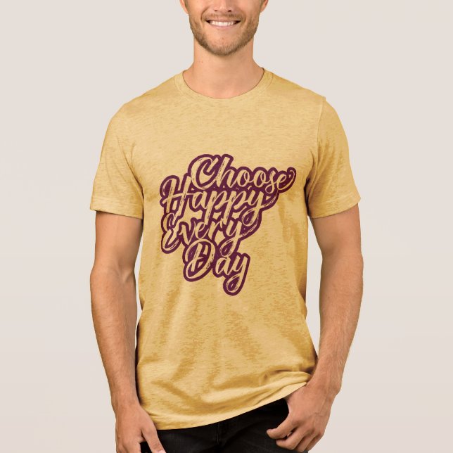 ESCOLHA FELIZ Camiseta Tri-blend Bella + Canvas (Frente)