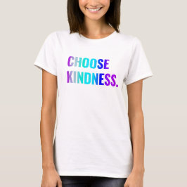 Escolha gentileza T-Shirt Purple/Blue Lettering