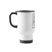 Escolha HOPE - Caneca de viagem (branco)