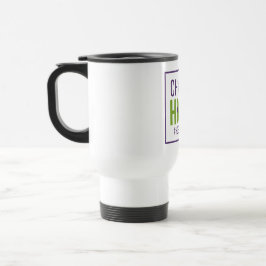 Escolha HOPE - Caneca de viagem (branco)
