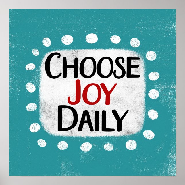 Escolha Joy Daily Poster Wall Art (Frente)