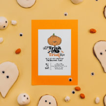 Escolha ou trate convites personalizados de abóbor