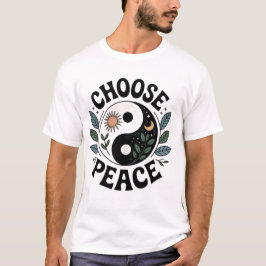Escolha Peace Yin Yang T-Shirt