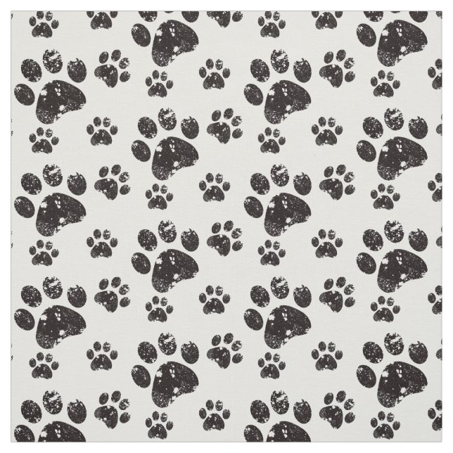 Escolha seu tecido de impressão de Paw de cor de f (Modelo)
