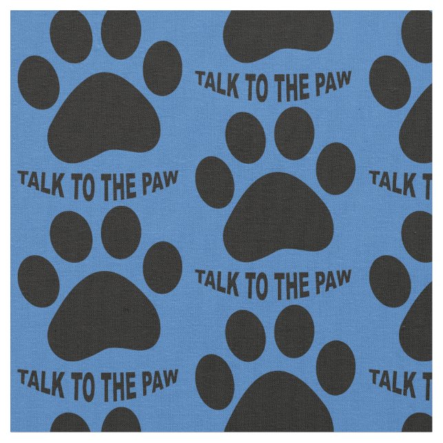 Escolha seu tecido de impressão de Paw de cor de f (Detalhe)