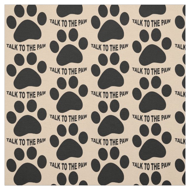 Escolha seu tecido de impressão de Paw de cor de f (Modelo)