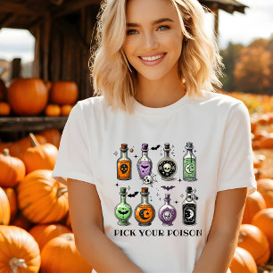 Escolha sua camisa de Dia das Bruxas Engraçada Env