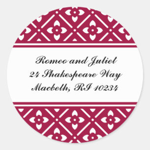 Escolha Sua Própria Cor! Etiqueta de Endereço com 