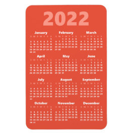 Escolha suas próprias cores | Íman Calendário 2022