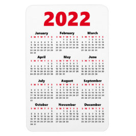 Escolha suas próprias cores | Íman Calendário 2022