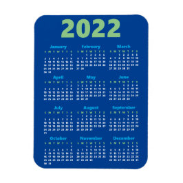 Escolha suas próprias cores | Íman Calendário 2022