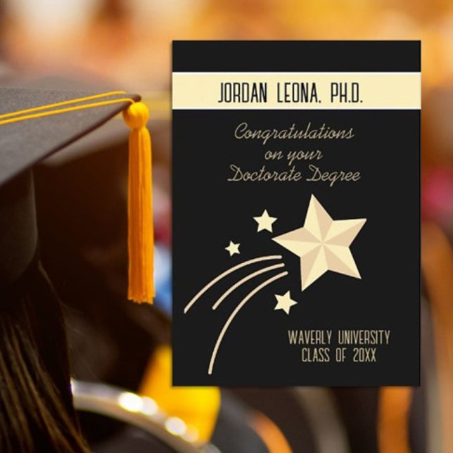 Escolha Superior! Cartão de Doutorado (Ph.D.) (Criador carregado)