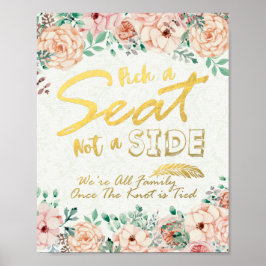 Escolha Um Assento Não Um Poster De Sinal De Casam