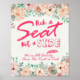Escolha Um Assento Não Um Poster De Sinal De Casam