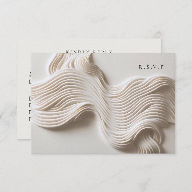 escolhas de refeição de marfim esculpida RSVP (Frente/Verso)