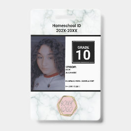 Escolhendo em casa sem escolaridade Crachá de ID d