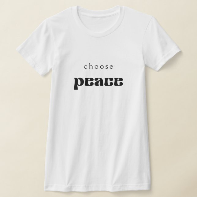 Escolher T-shirt de paz (Postura )