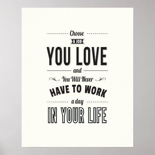 Escolher trabalho - Poster de cotação inspiraciona (Frente)