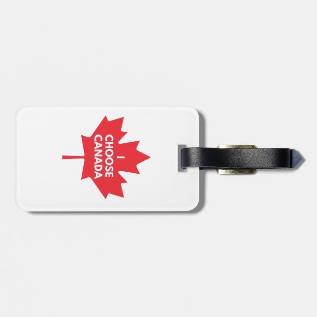 Escolho a etiqueta de bagagem do Canadá (Traseira Horizontal)