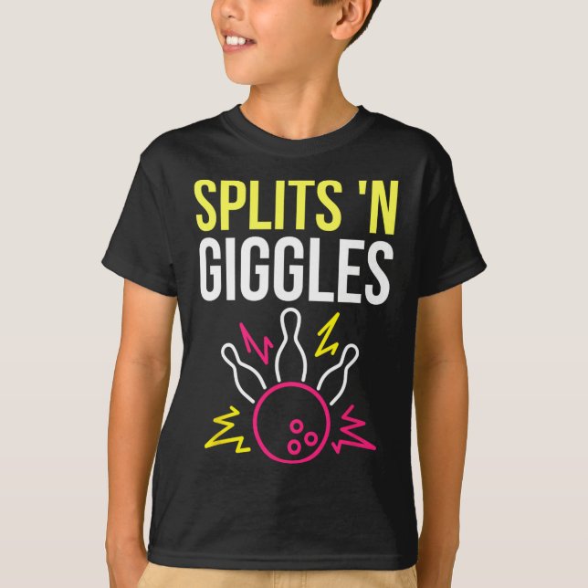 Escórias de Camisa de Boliche de Splits n Giggles (Frente)