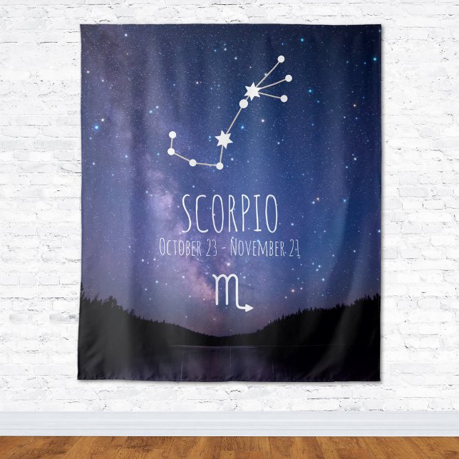 Escorpião | Tapeçaria de Astronomia Personalizada (Criador carregado)