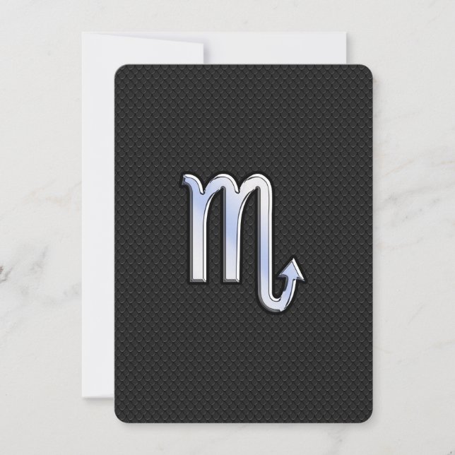 Escorpião Zodiano cromo como Sinal preto de cobra (Frente)