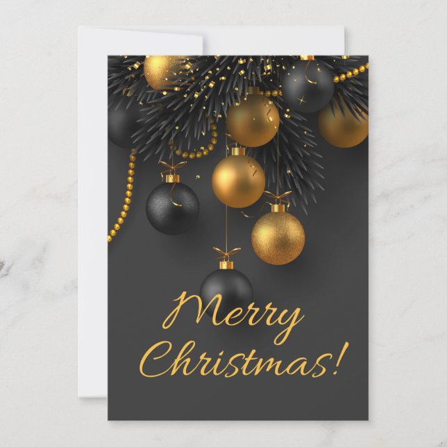 Escovas de Natal Pretas e Douradas - Largas Legais (Frente)