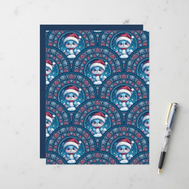 Escrapão em Escala de Mandala de Urso de Natal Kaw (Frente/Verso In Situ)