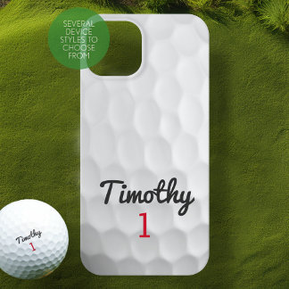 Escregos de Golf com o nome preto Número Vermelho