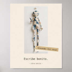 Escreva bonito — Brinquedos de Tecido Poster