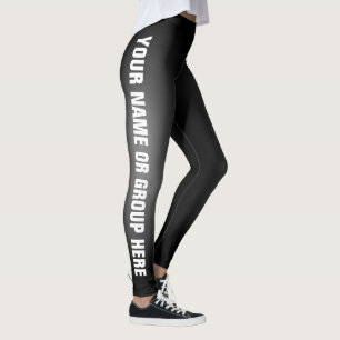 Escreva Seu Nome Leggings Personalizadas Black Fad